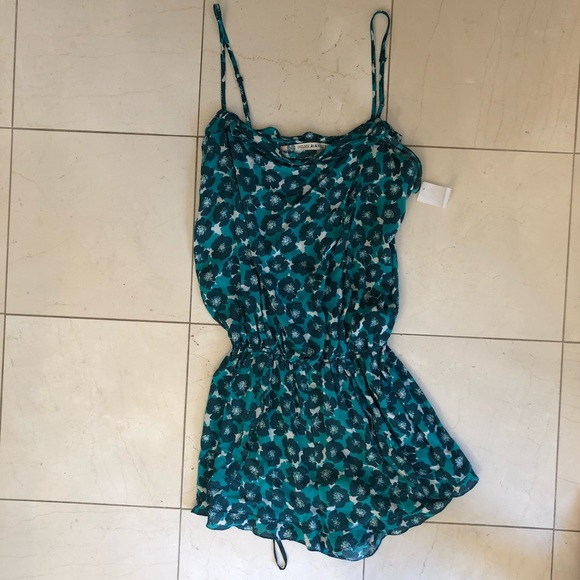 Juniors’ Chelsea&Violet Blue Floral Ruffle ROMPER - Picture 3 of 5